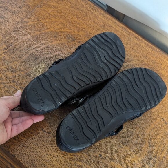 Aetrex Ada Braided Mary Jane Pebbled Leather Orthopedic Shoes Academia Boho - Picture 3 of 9